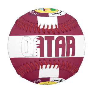 Qatar Flag and Coat of Arms Patriotic Baseball