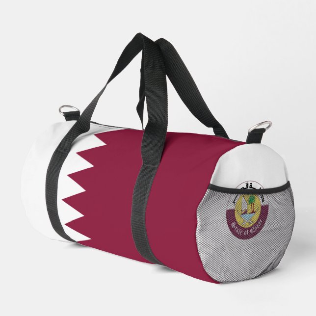 Qatar flag and emblem duffle bag (Right Corner)
