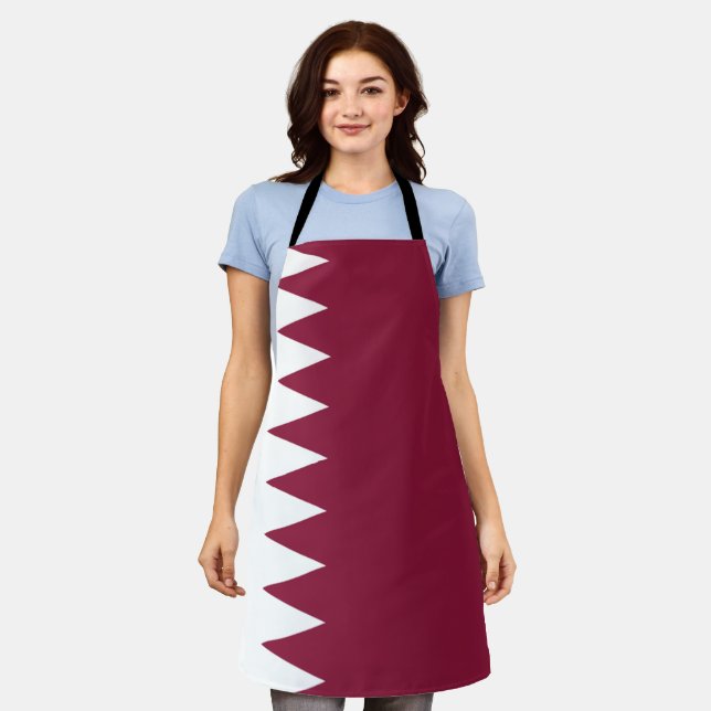 Qatar flag apron (Worn)