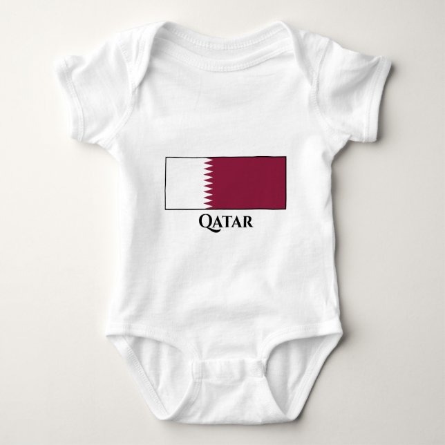 Qatar Flag Baby Bodysuit (Front)