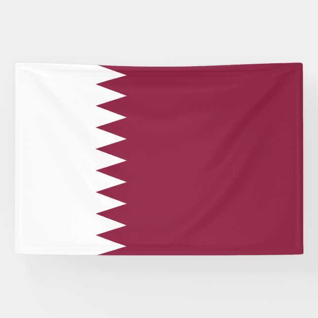Qatar Flag Banner (Horizontal)