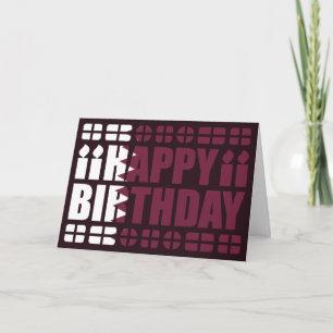Qatar Flag Birthday Card