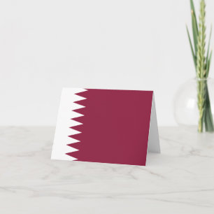 Qatar Flag Card