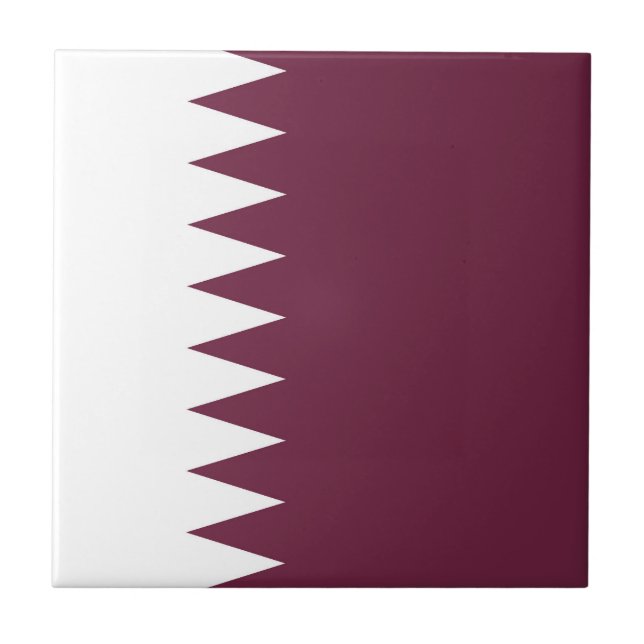 Qatar flag ceramic tile (Front)
