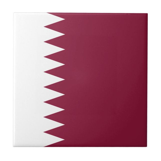 Qatar Flag Ceramic Tile (Front)