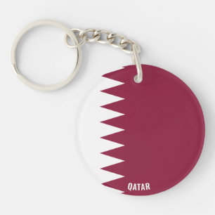 Qatar Flag Charming Patriotic Key Ring
