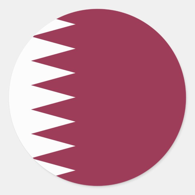 Qatar Flag Classic Round Sticker (Front)