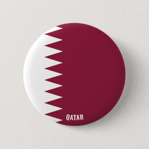 Qatar Flag Cute Patriotic Button