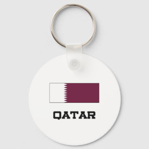 Qatar Flag Key Ring