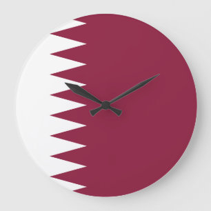 Qatar Flag Large Clock