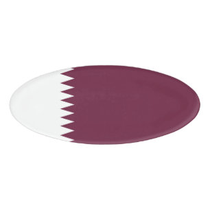Qatar flag name tag