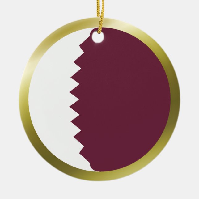 Qatar Flag Ornament (Front)