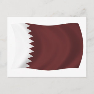 Qatar Flag Postcard