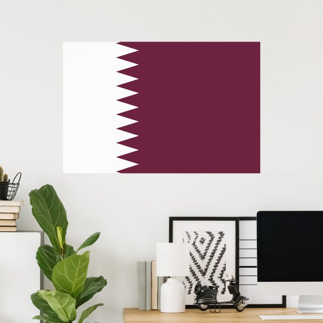 Qatar flag poster (Home Office)
