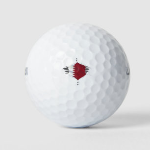 Qatar flag proud golf balls
