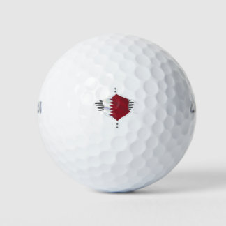 Qatar flag proud golf balls