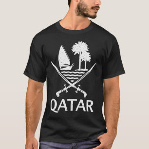 Qatar Flag Qatari Emblem T-Shirt