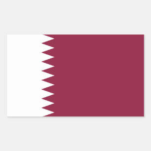 Qatar Flag Rectangular Sticker