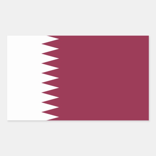 Qatar Flag Rectangular Sticker (Front)