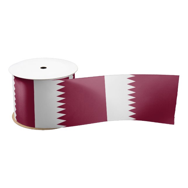 Qatar Flag Satin Ribbon (Spool)