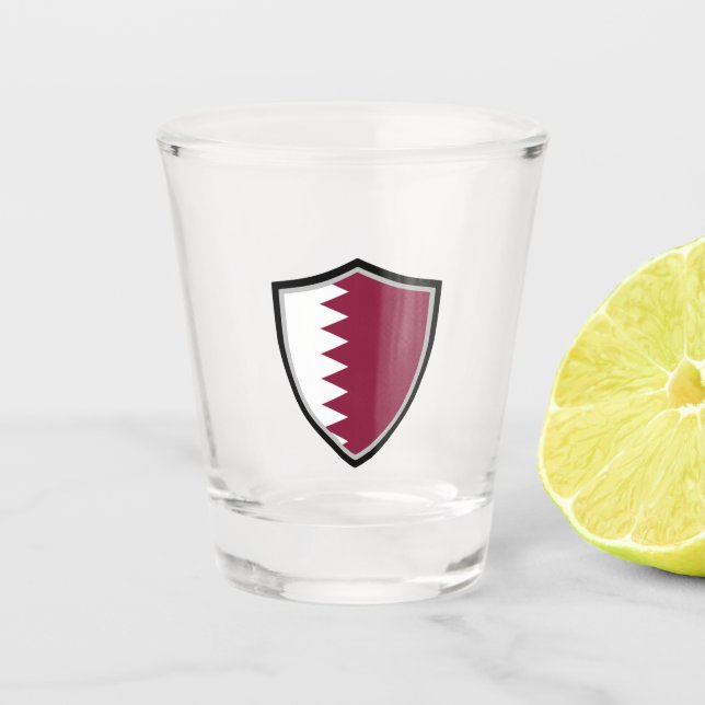 Qatar flag shot glass (Front)