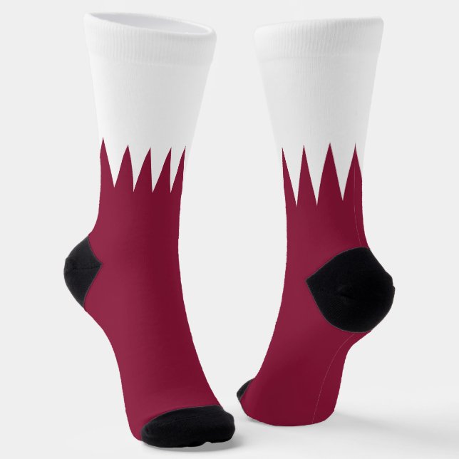 Qatar Flag Socks (Angled)