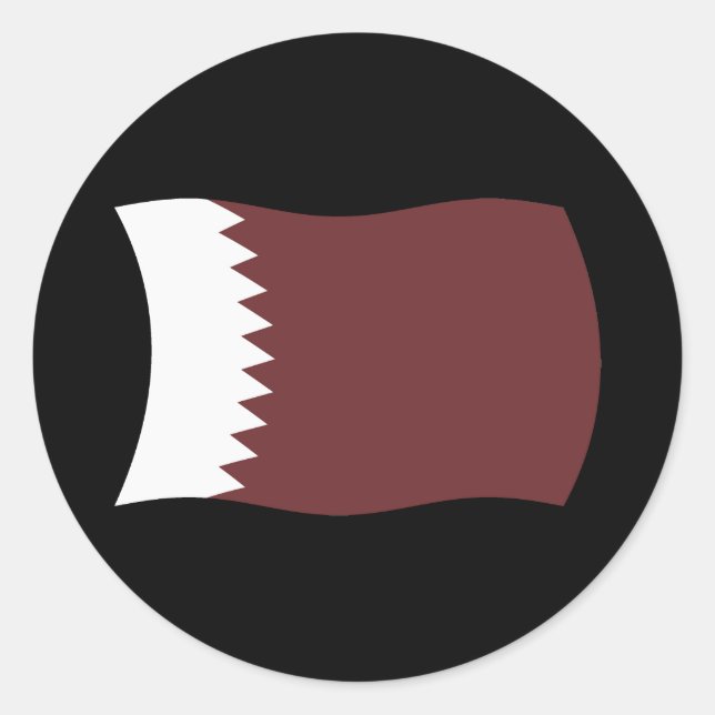 Qatar Flag Sticker (Front)