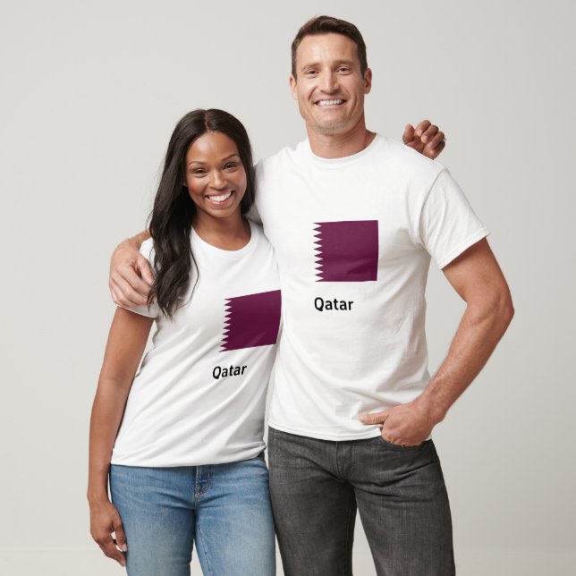 Qatar Flag T-Shirt (Unisex)