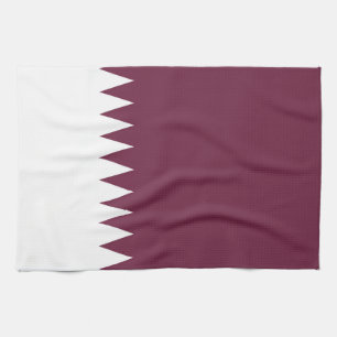 Qatar flag tea towel