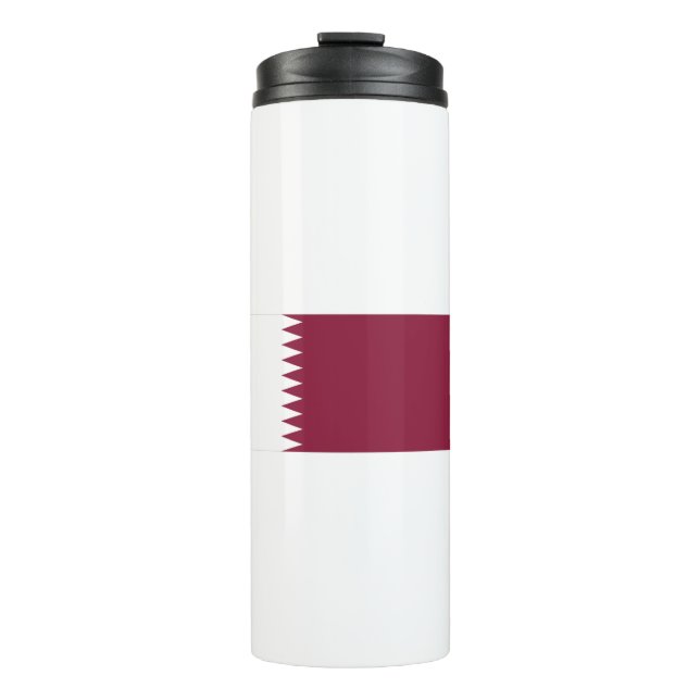 Qatar Flag Thermal Tumbler (Front)