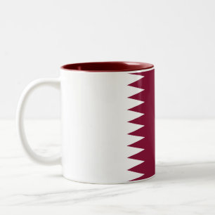 Qatar Flag Two-Tone Coffee Mug