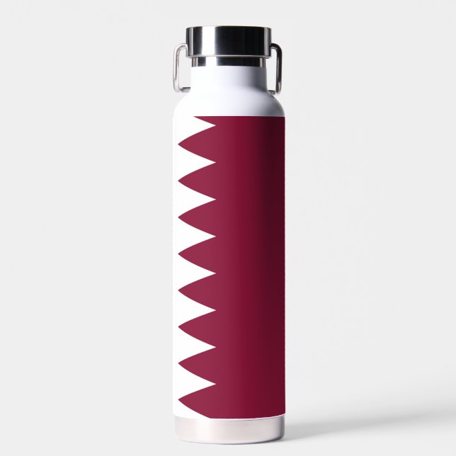Qatar flag water bottle (Front)
