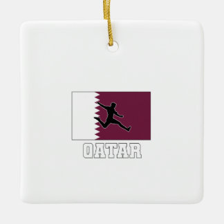 Qatar Football Soccer National Team Ceramic Ornament