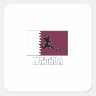 Qatar Football Soccer National Team Square Sticker