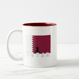 Qatar Football Soccer   Qatar National Team Two-Tone Coffee Mug