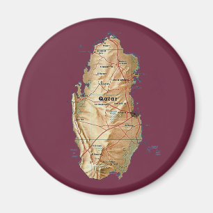 Qatar Map Magnet