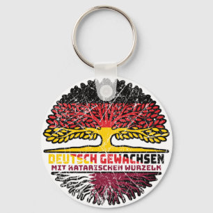 Qatar Qatari German Germany Tree Root Key Ring