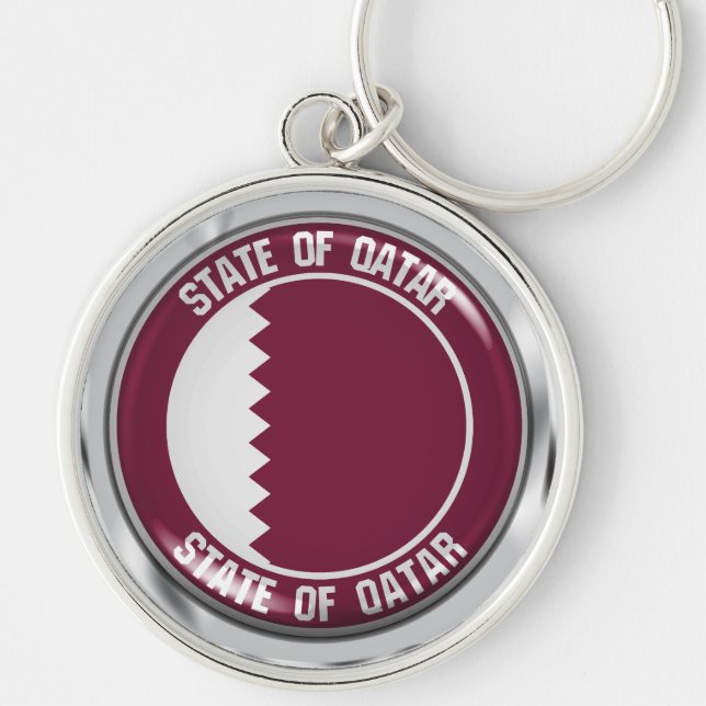 Qatar Round Emblem Key Ring (Front)