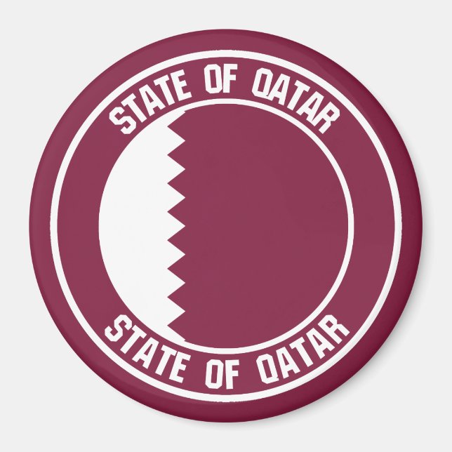 Qatar Round Emblem Magnet (Front)