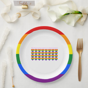 Qatar Tournament 2022 Country Flags LGBTQ Paper Plate