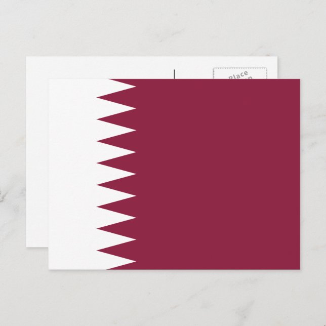 Qatari Flag, Flag of Qatar Postcard (Front/Back)