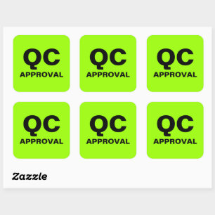 QC Approval Labels for Quality Control Production