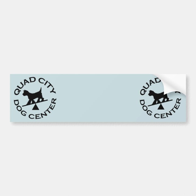 QC Dog Centre Bumper Sticker (Front)