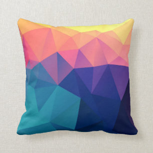 QDWAV • Multicolored Polygonal Pillow