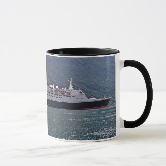 QE2 at Anchor Mug (Right)