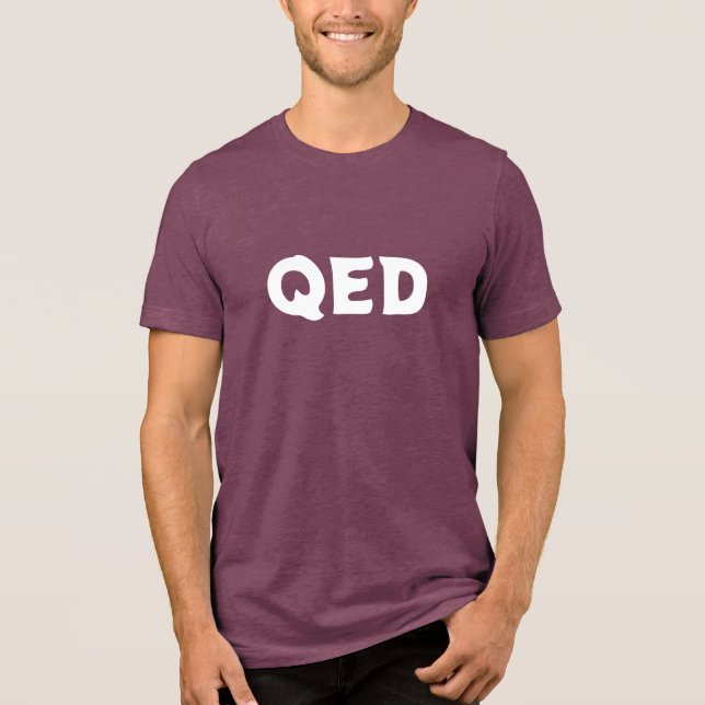 QED T-Shirt Tri-Blend Shirt (Front)