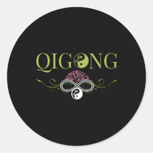 Qi Gong Clothing For Tai Chi Exercises With Chigon Classic Round Sticker