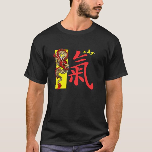 Qi Gong Clothing For Tai Chi Exercises With Chigon T-Shirt (Front)