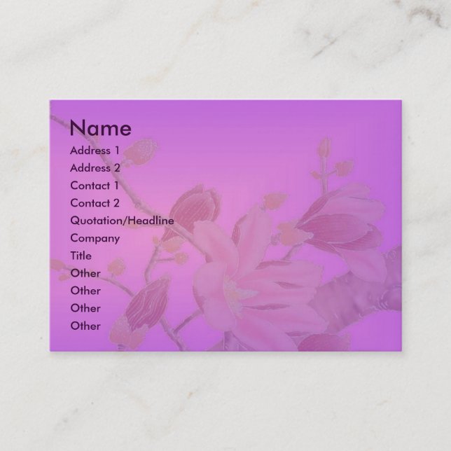 Qi Pao Profile Card (Front)