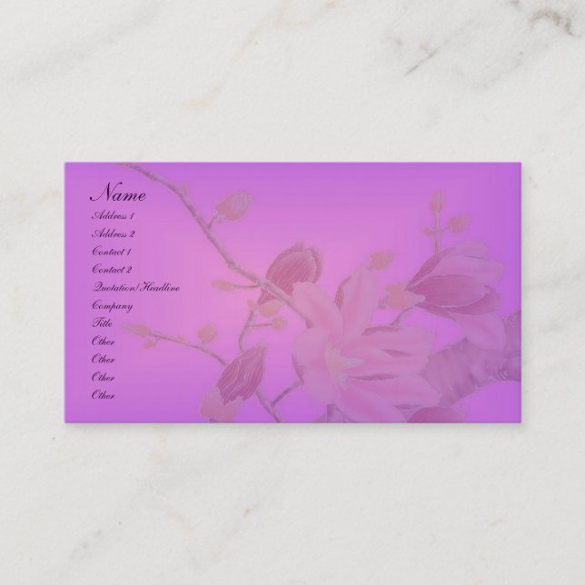 Qi Pao Profile Card (Front)